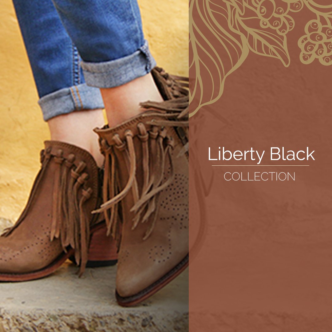Liberty Black Fringe Benefits Boot Nobuk Gray LB713422