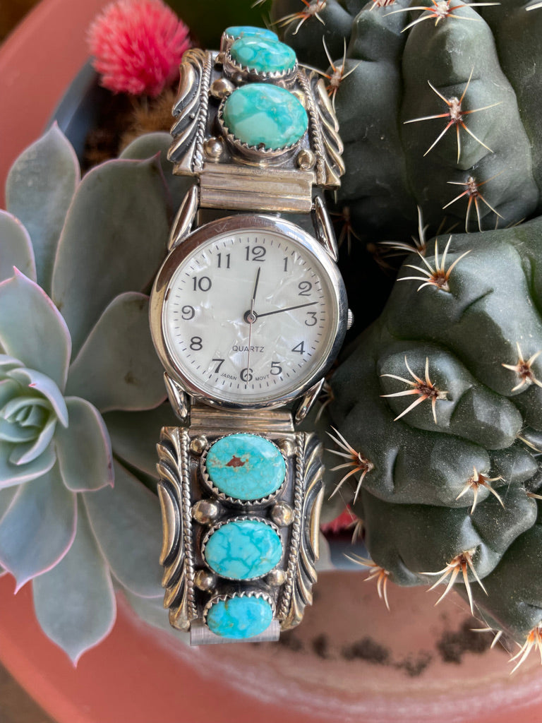 Turquoise and Pearl Watch