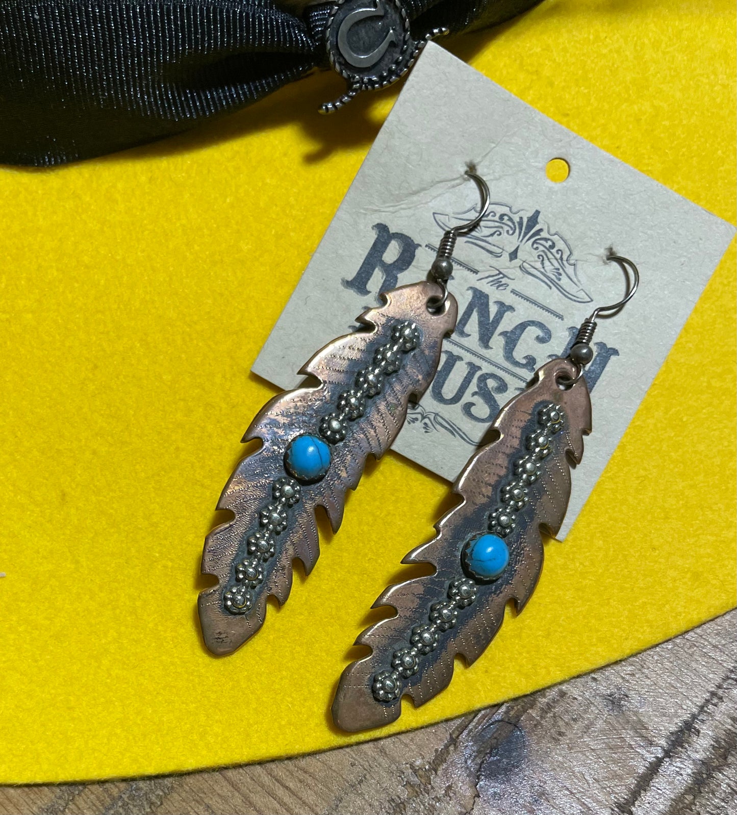 Small Rush Lewis Feather Earrings