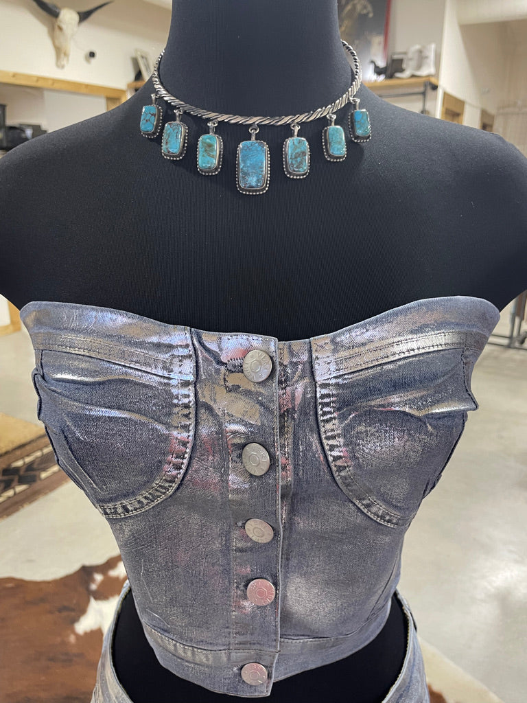 The Magnificent Seven Turquoise Choker/Necklace