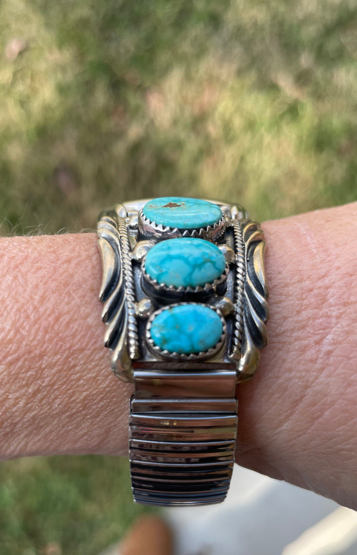Turquoise and Pearl Watch