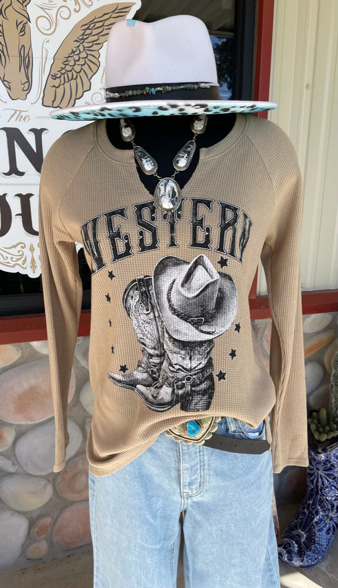Western Boots Long Sleeve Shirt - Zutter