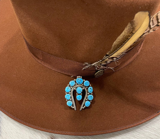 Turquoise Horseshoe Pin/Pendant