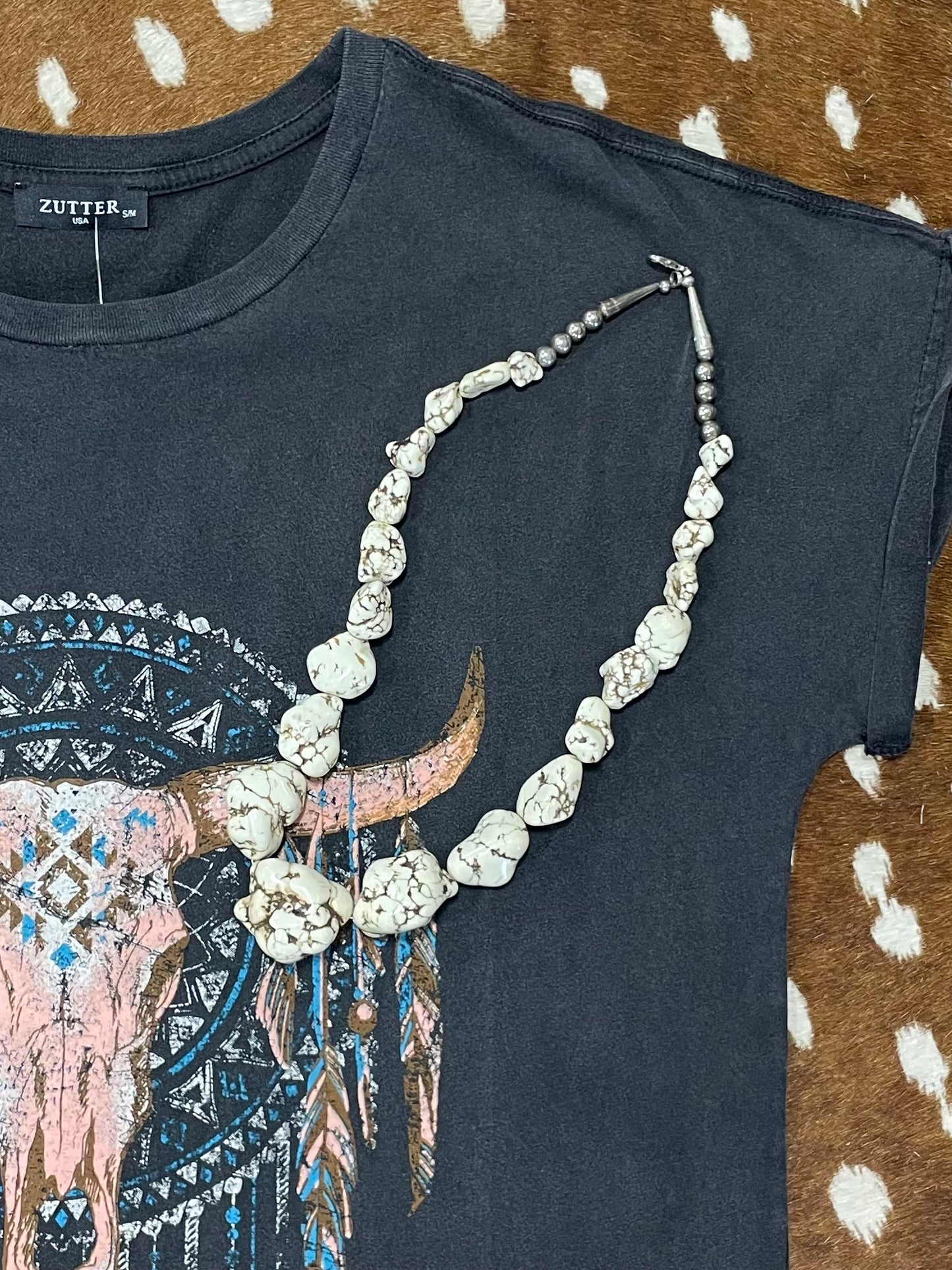 Desert Darling- White Buffalo Turquoise Necklace
