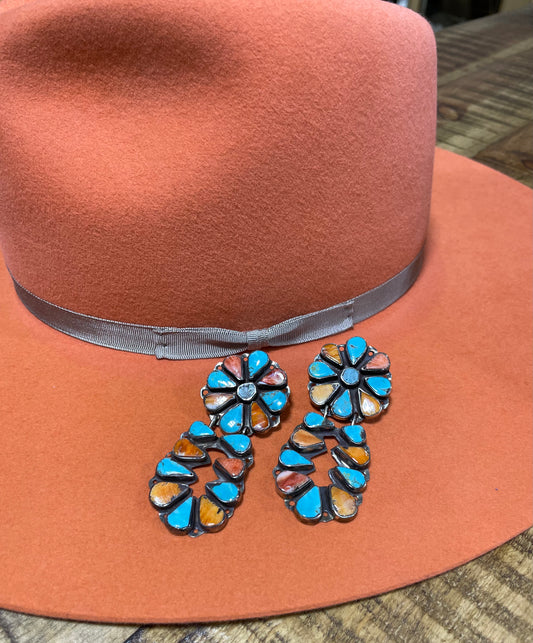 Double D Multi-Colored Turquoise Earrings