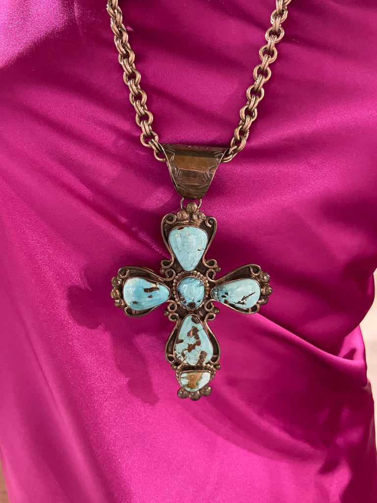 Forgiven Turquoise Cross Necklace