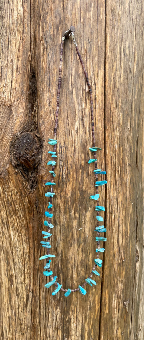 Lola Turquoise and Brown Necklace