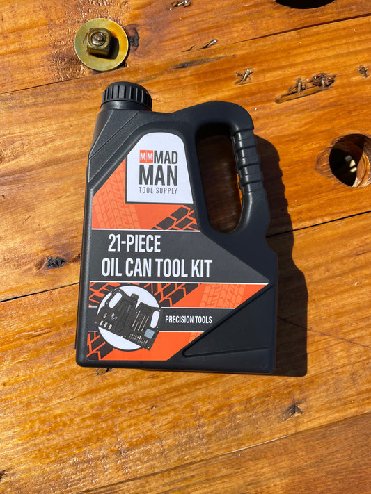 21- Piece Oil Can Tool Kit- Mad Man