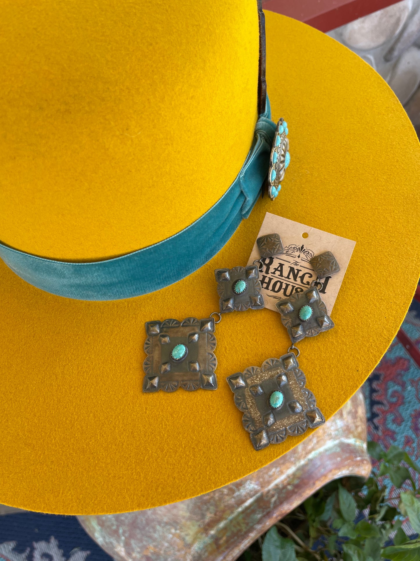 Dakota Turquoise and Silver Earrings