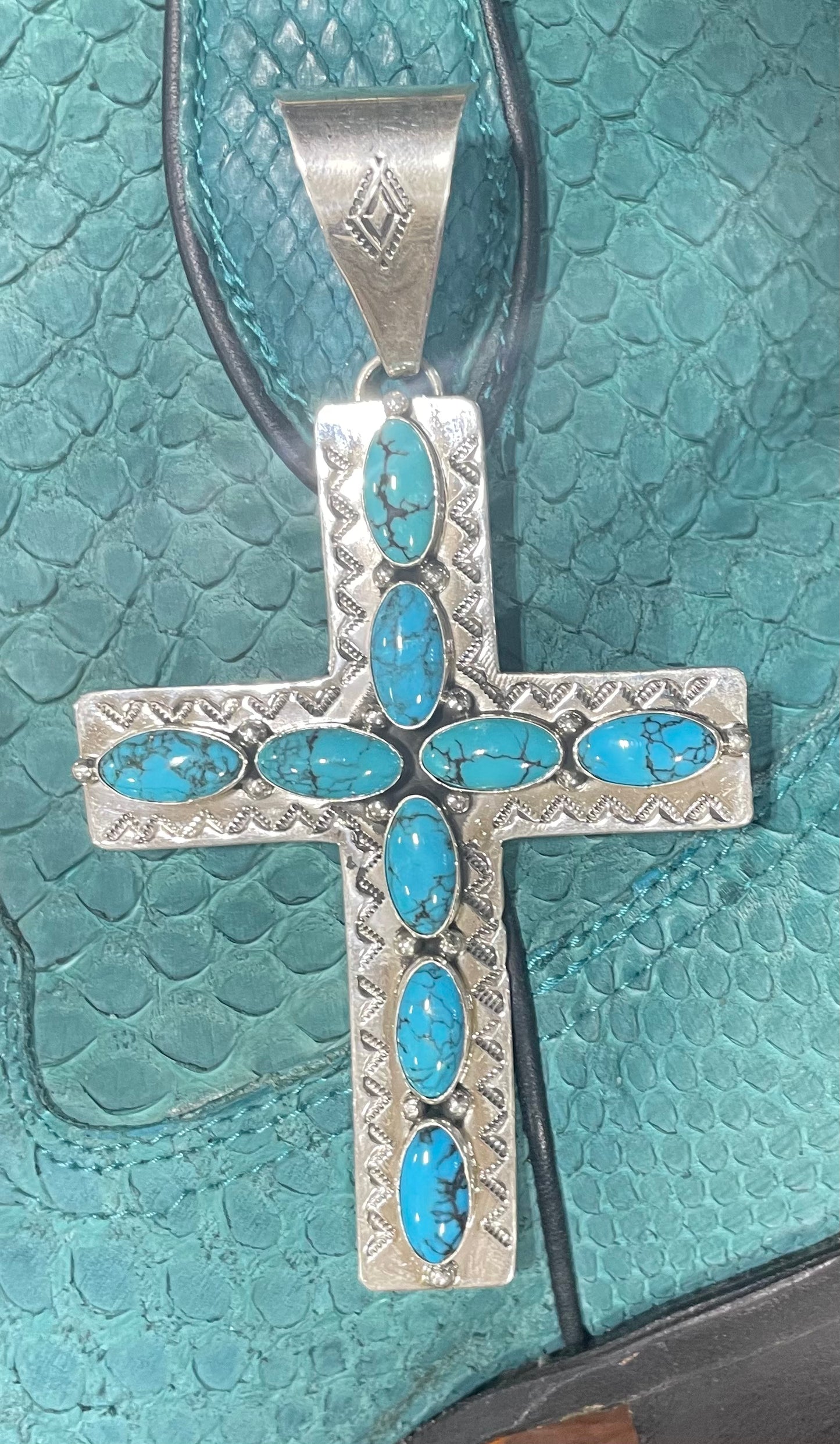 Everlasting Life Turquoise Cross Pendant