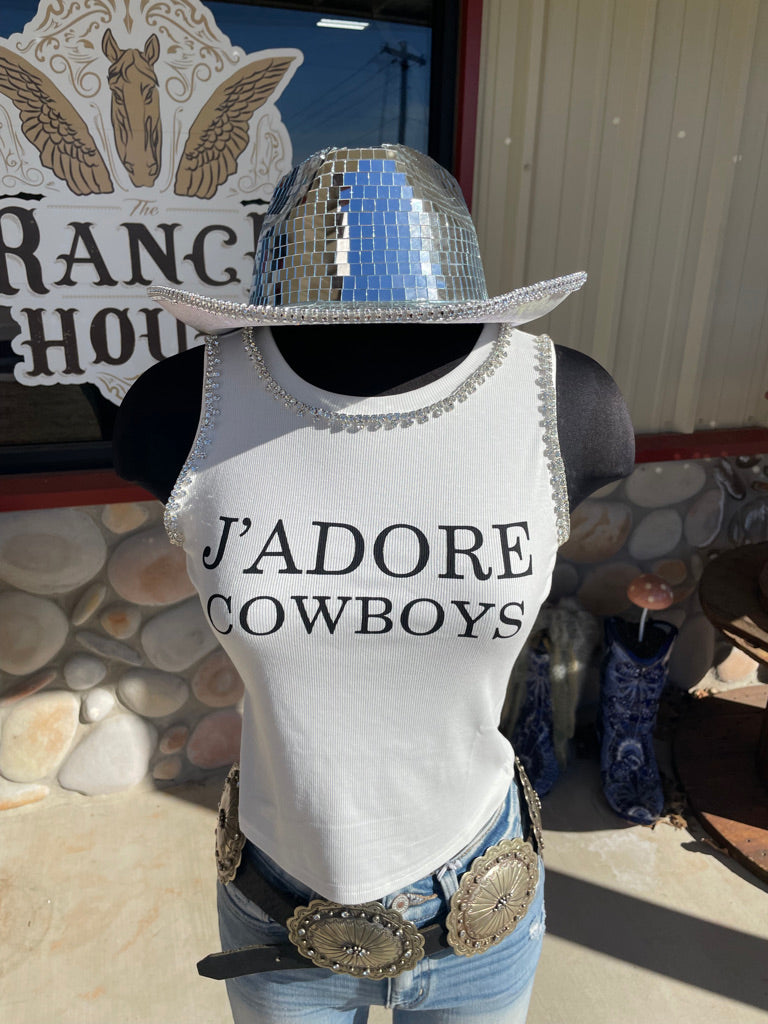 J'Adore Cowboys Tank-  Main Strip