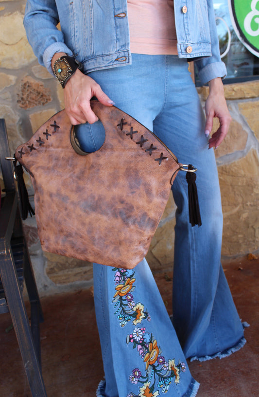 Double J - Las Cruces Brown Bolsa Bag