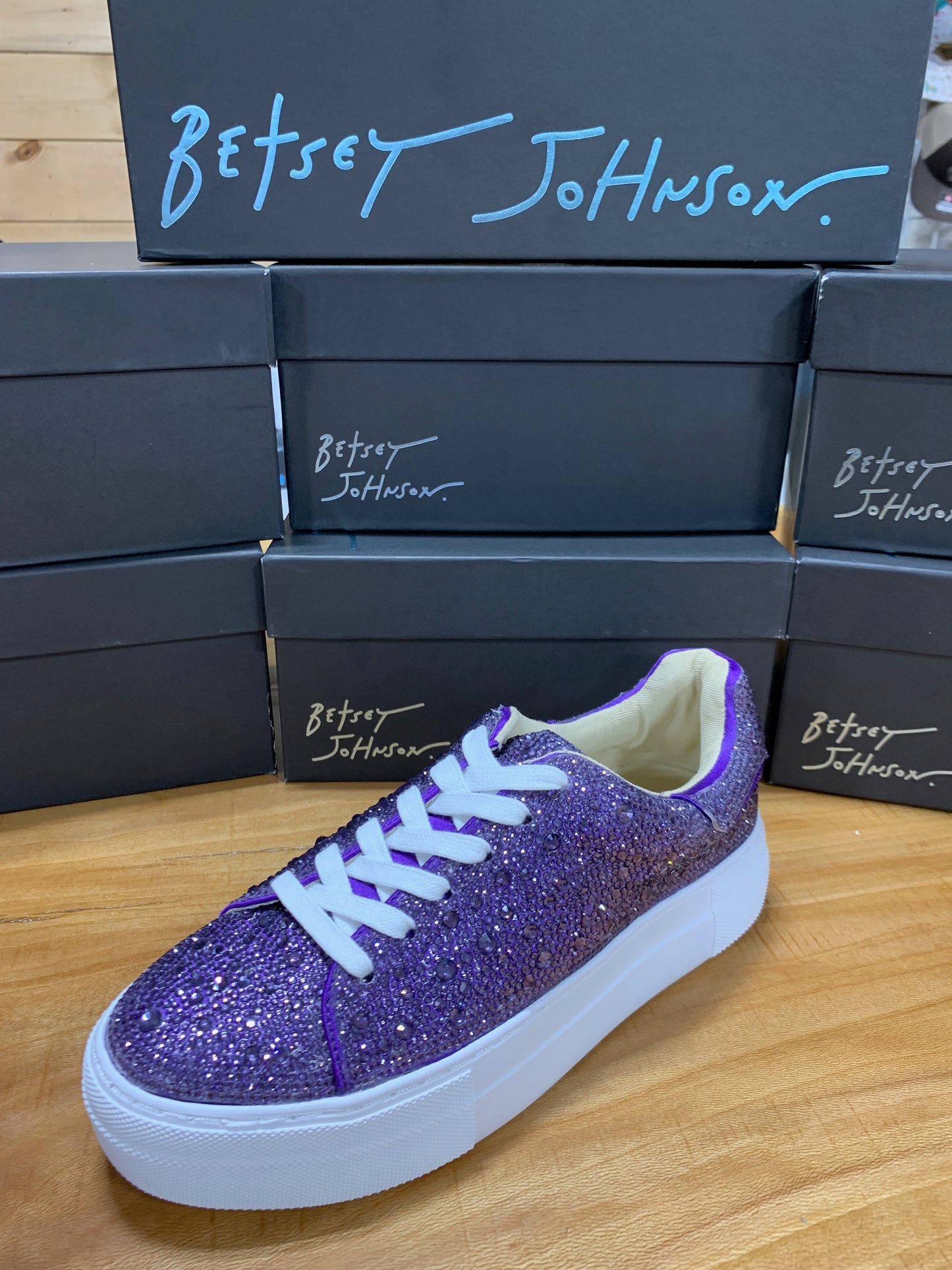 Betsey Johnson Sidny Rhinestone Sneakers - 1