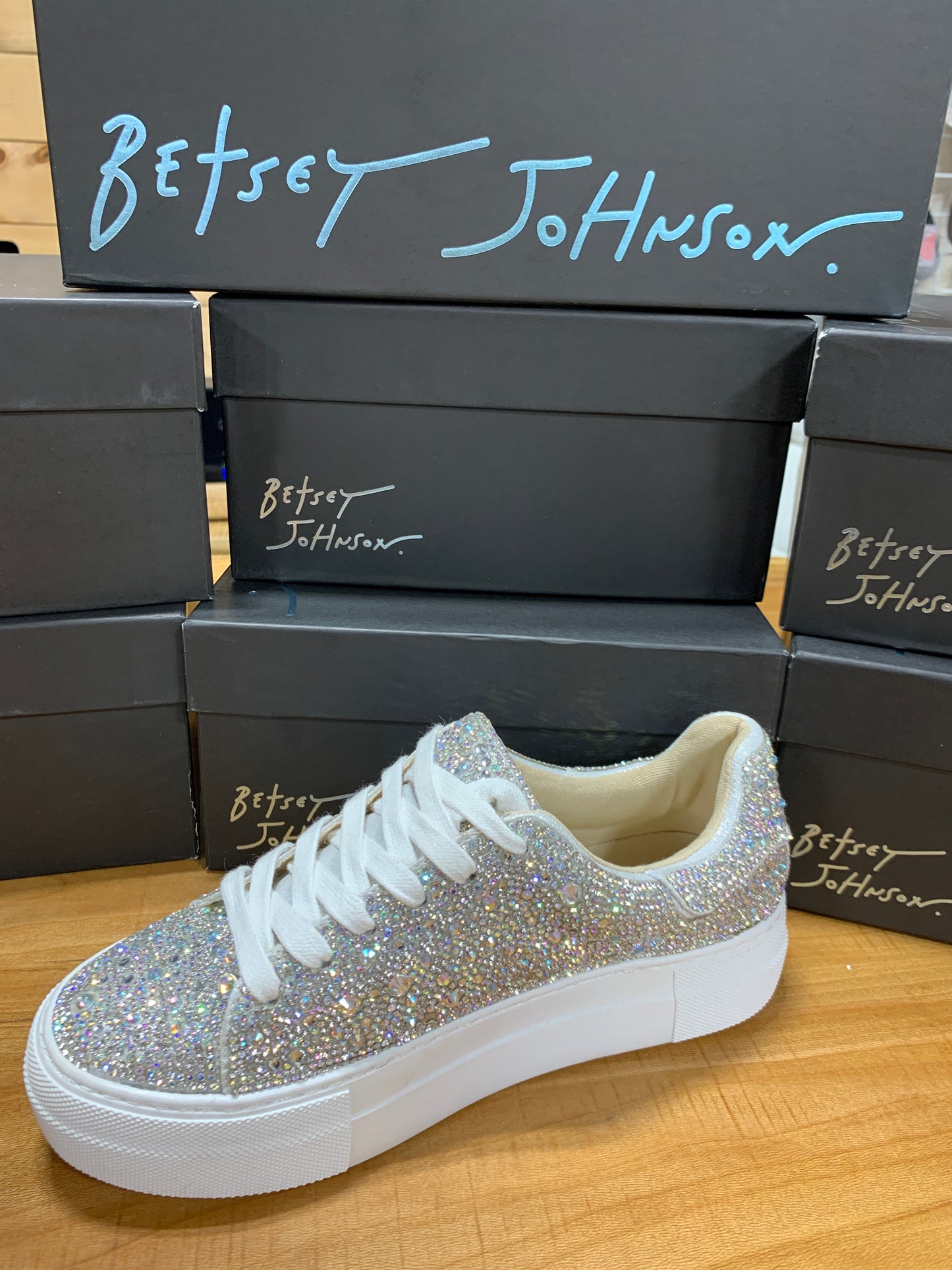 Betsey Johnson Sidny Rhinestone Sneakers - 1