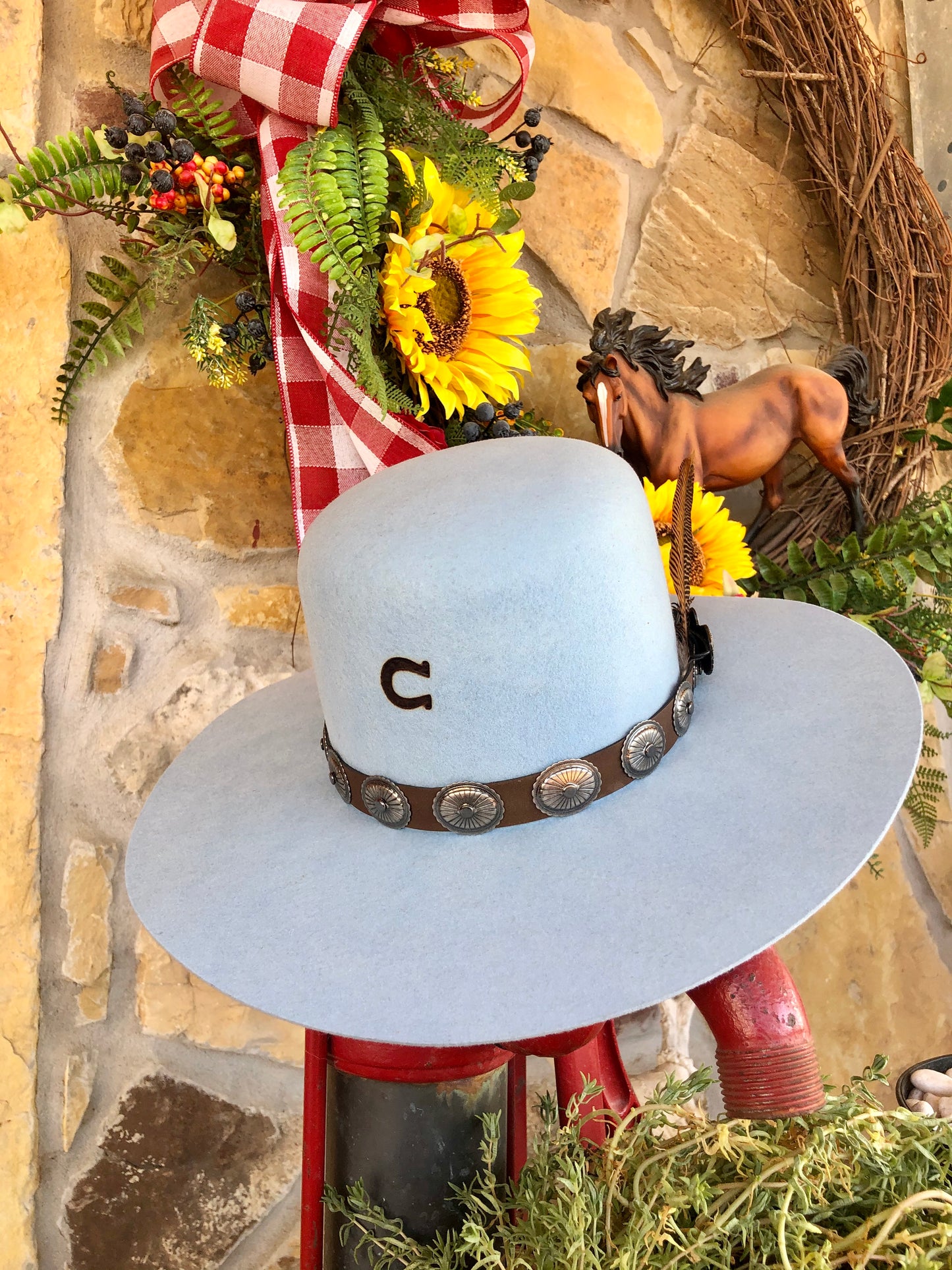 Charlie 1 Horse - Saguaro Hat in Baby Blue