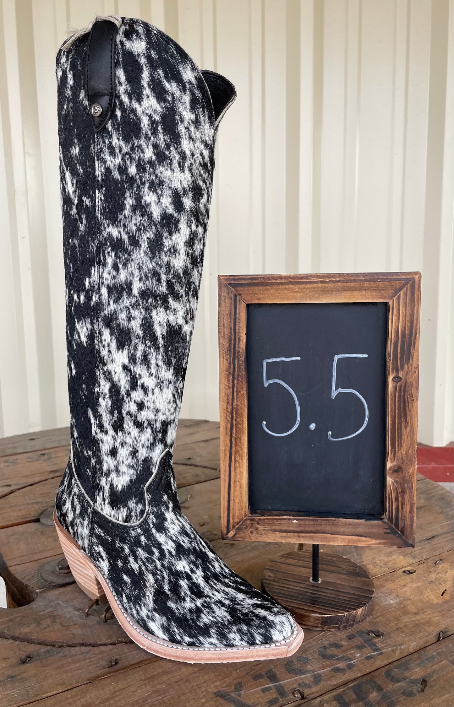 Kendra Liberty Black Tall Cowhide boots