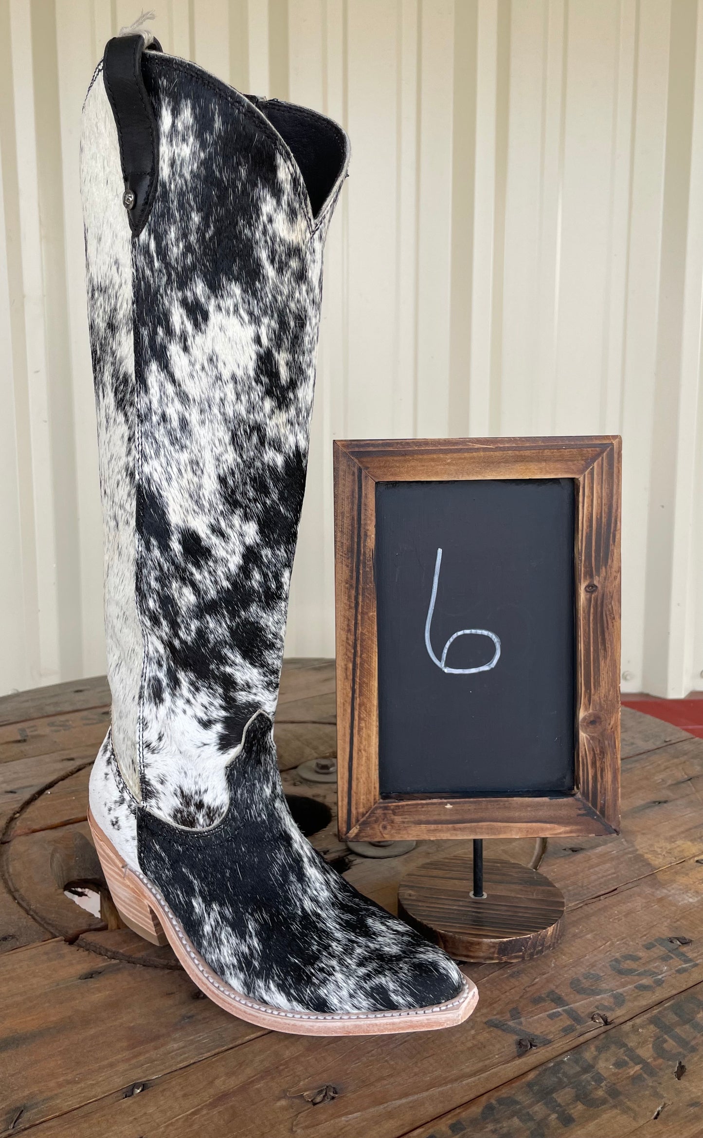 Kendra Liberty Black Tall Cowhide boots