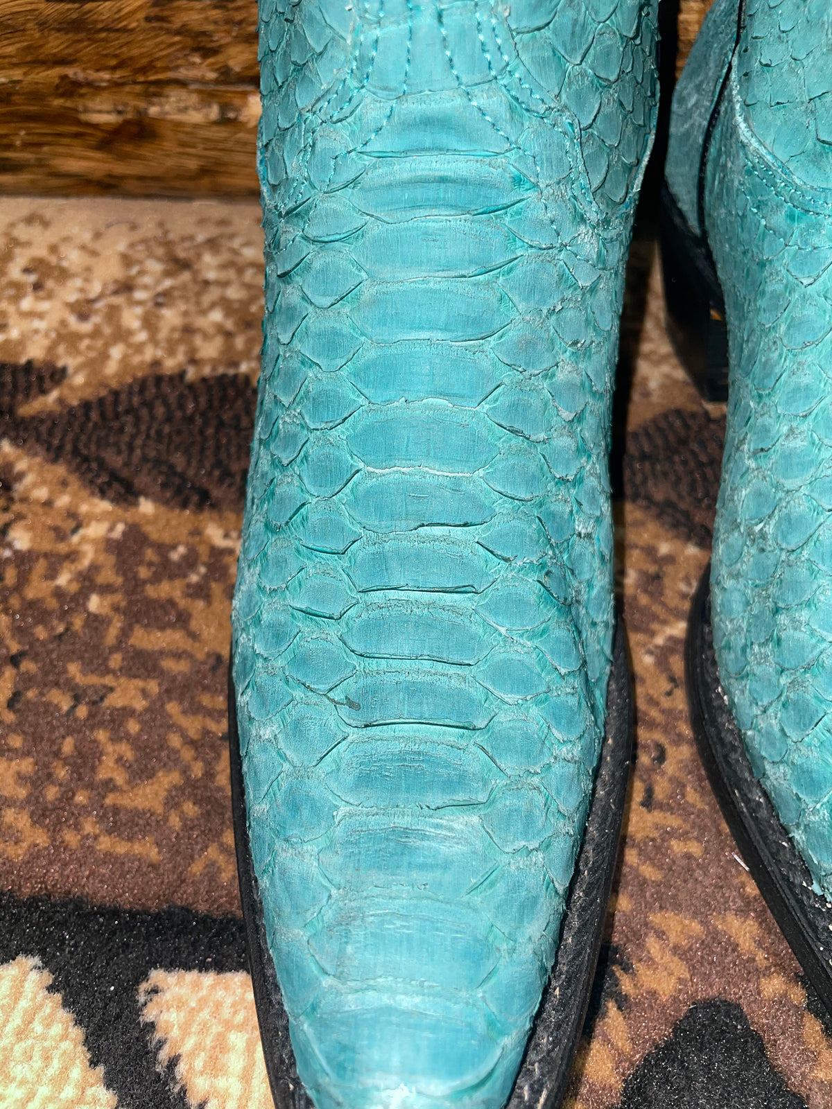 Corral Turquoise Python Booties