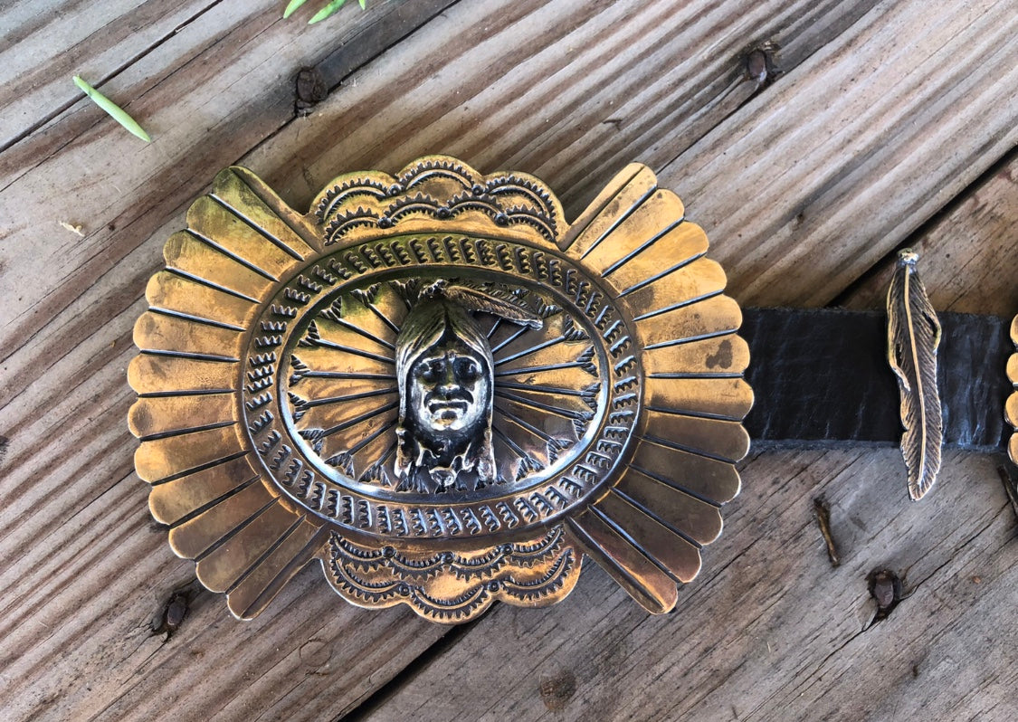 Barbosa Indian Chief Concho Belt