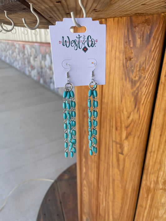 Turquoise Waterfall Earrings