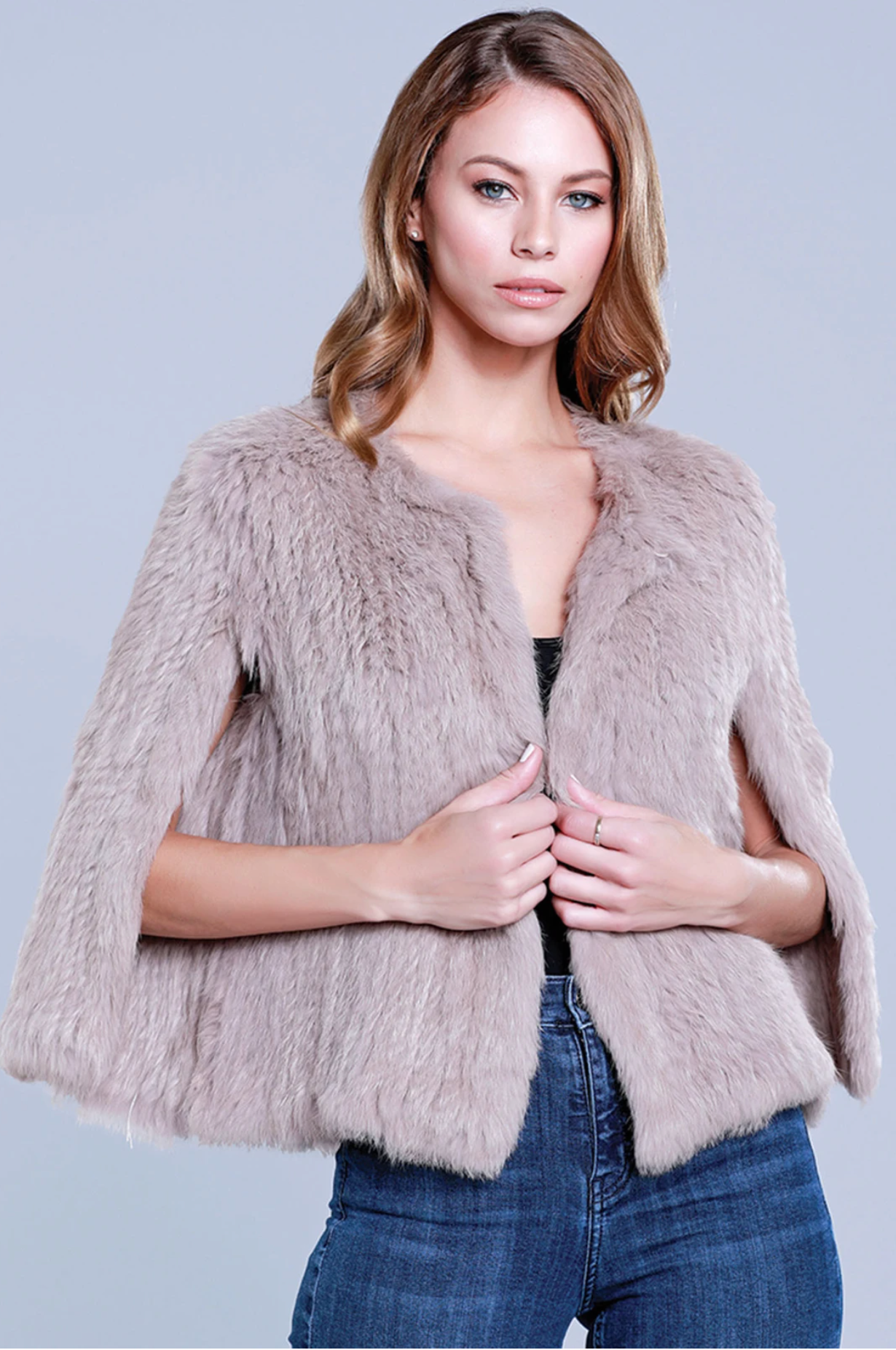 Cropped Fur Capelet
