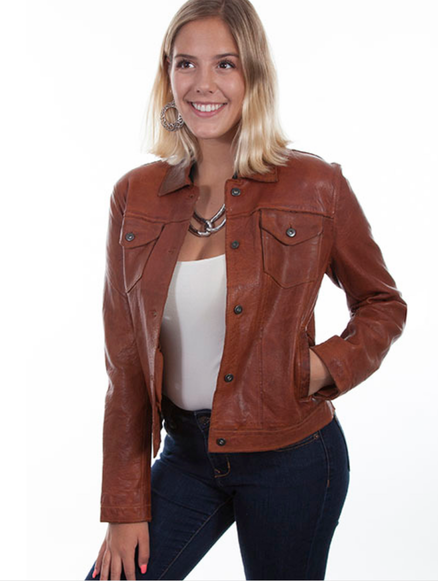 Scully Leather Brown Bomber Jacket