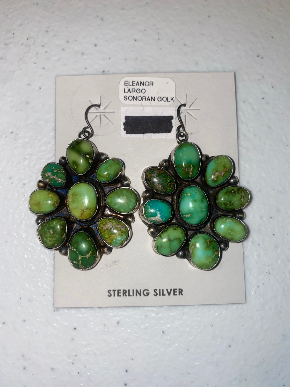 Green Cluster Earrings