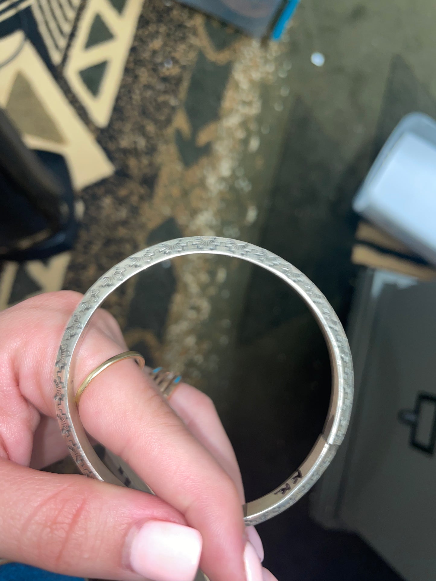 Ring Around Sterling Silver Bangle Bracelet